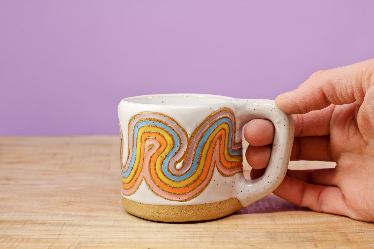 Ribbon Rainbow MINI Mug #65- (5.5 oz.)