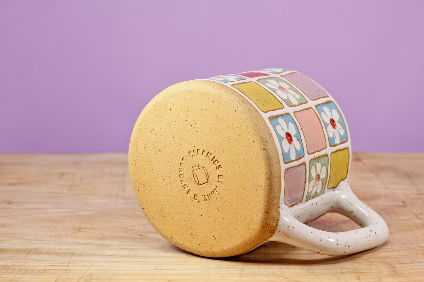 Flower Block Mug #71- (13 oz.)