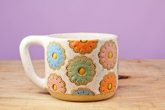 Sugar Cookie Flower Mug #123- (12.5 oz.)