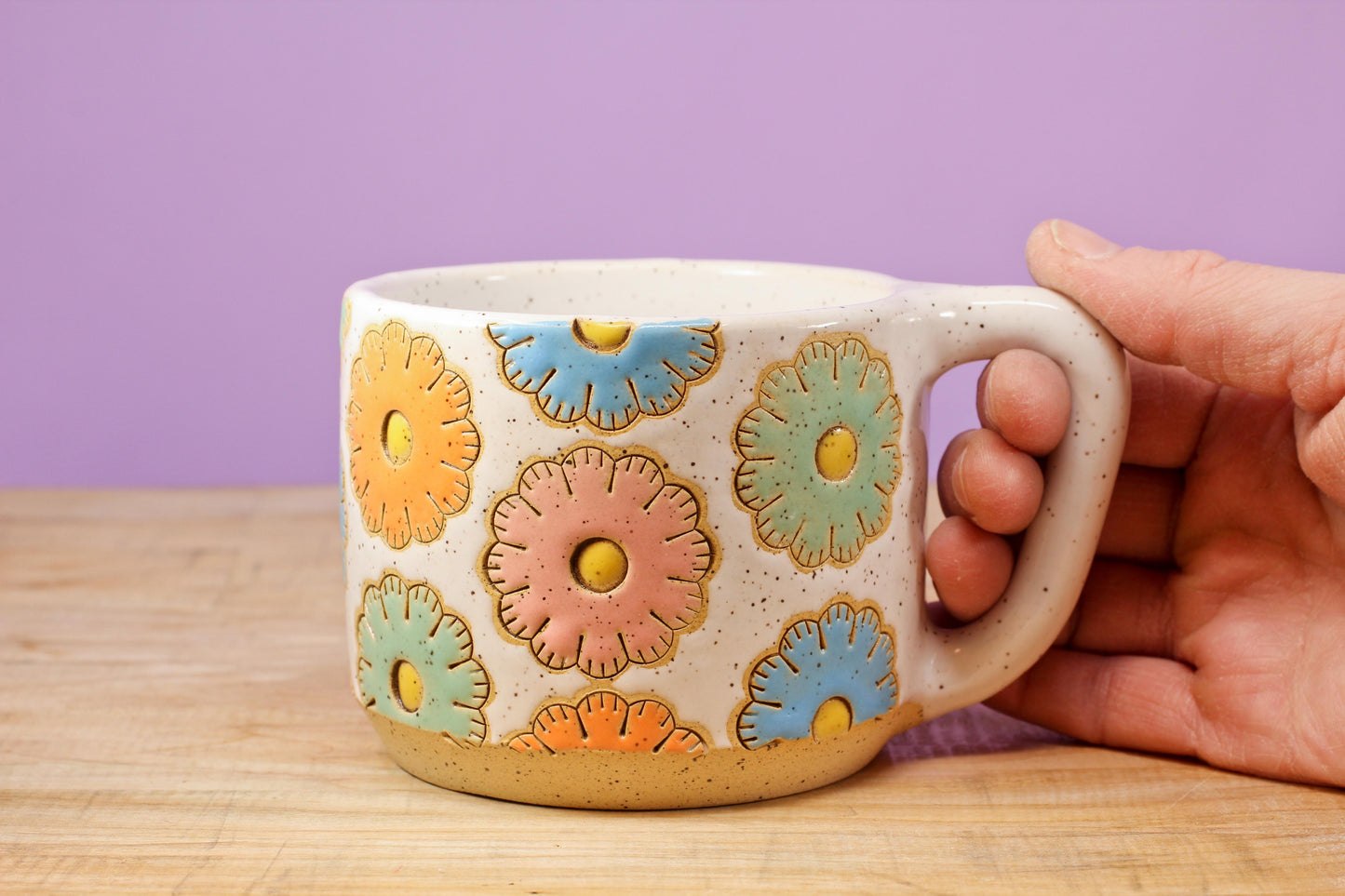 Sugar Cookie Flower Mug #123- (12.5 oz.)