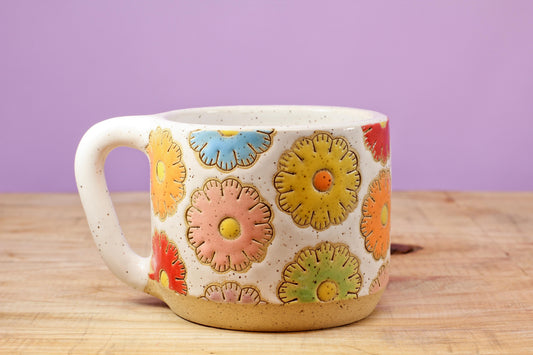 Sugar Cookie Flower Mug #124- (12 oz.)