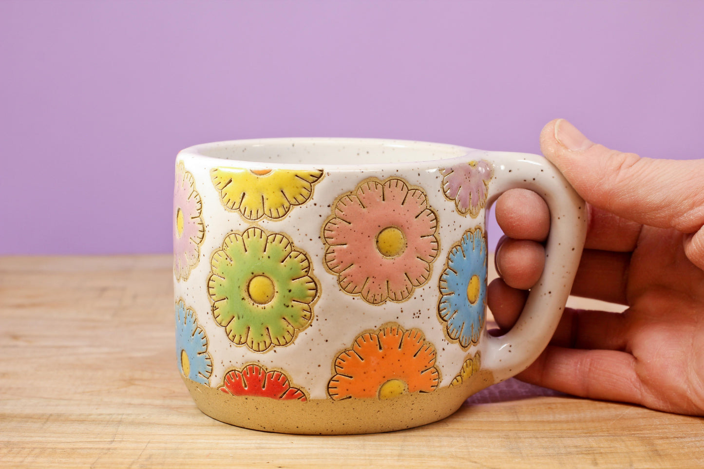 Sugar Cookie Flower Mug #124- (12 oz.)