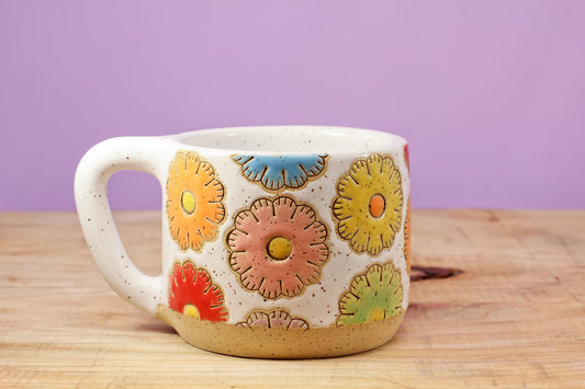 Sugar Cookie Flower Mug #125- (10 oz.)