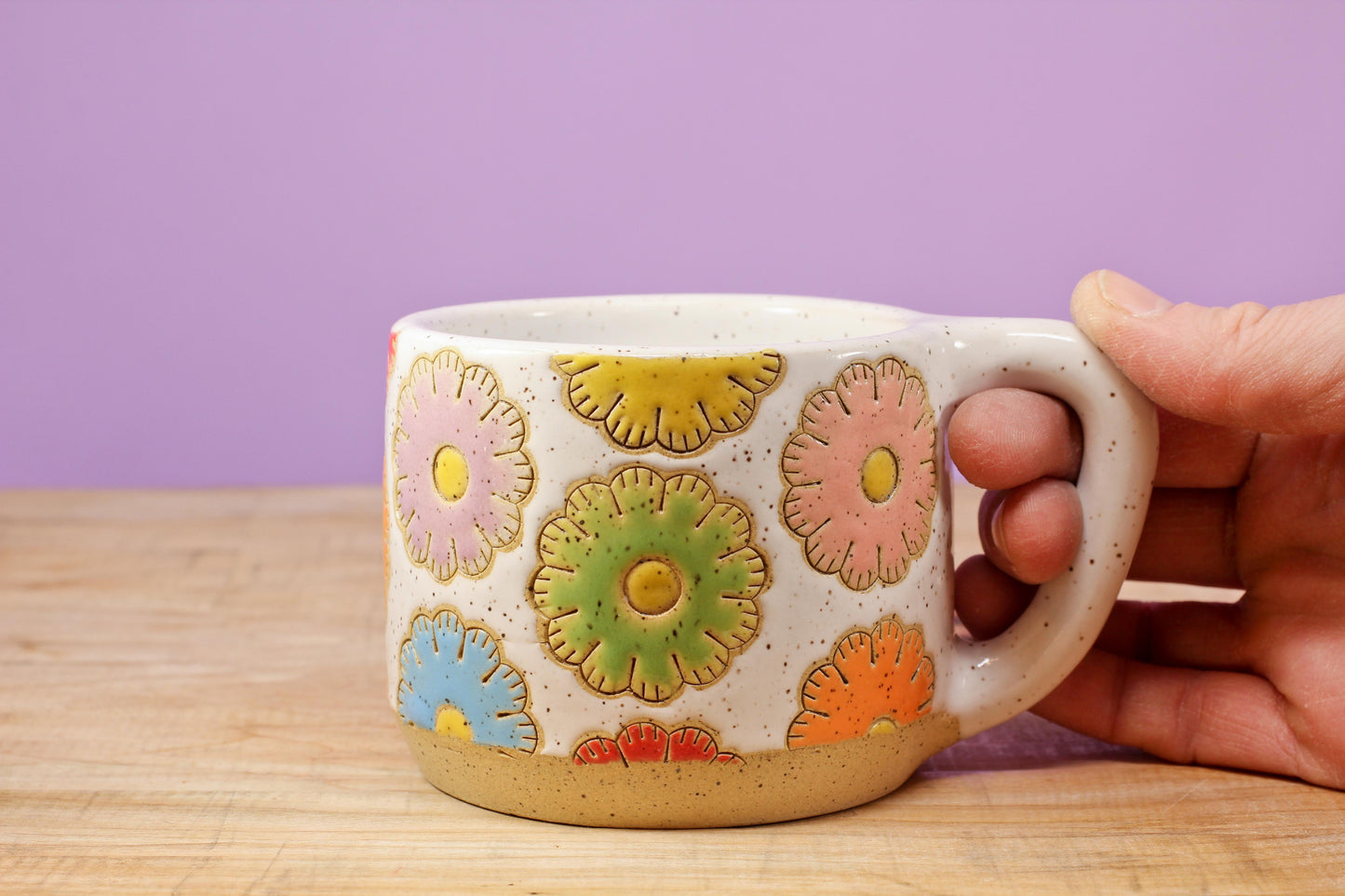 Sugar Cookie Flower Mug #125- (10 oz.)
