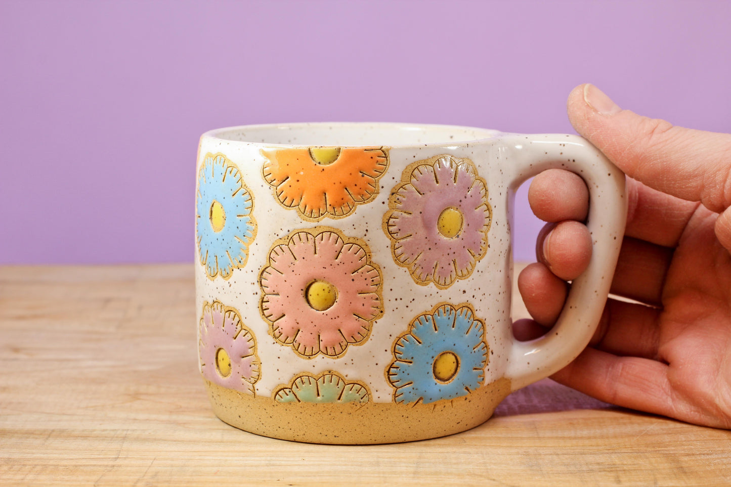 Sugar Cookie Flower Mug *SECOND* #126- (13.5 oz.)