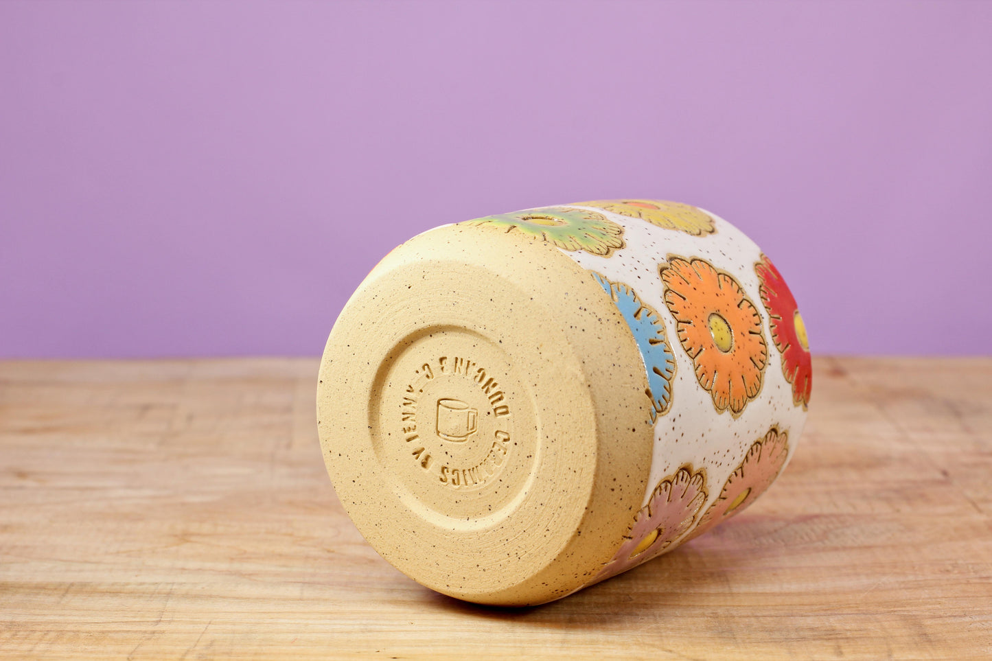 Sugar Cookie Flower Tumbler #128- (8.5 oz.)