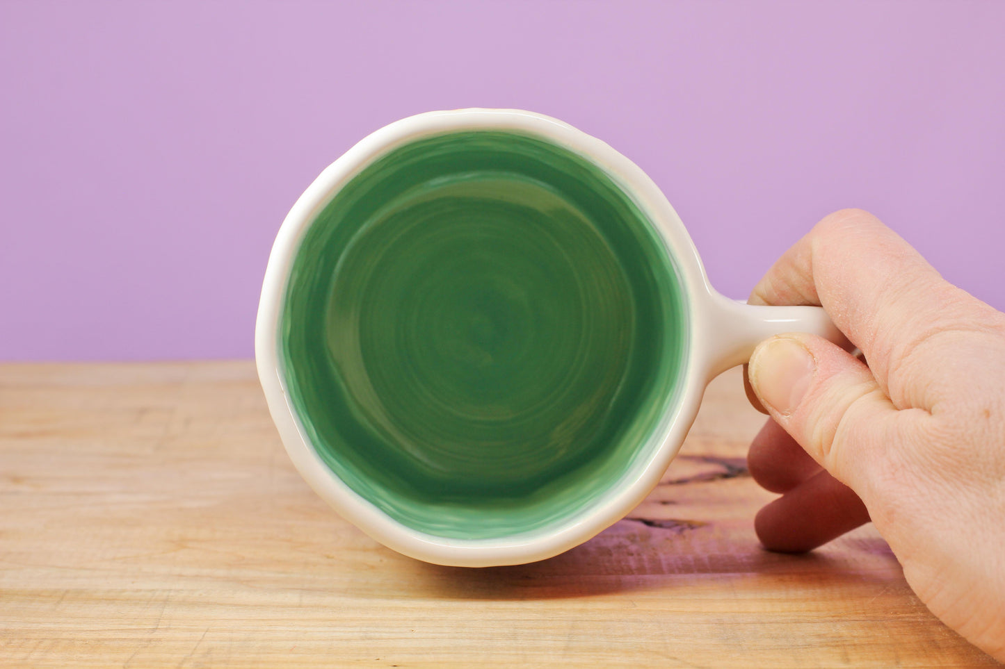 Stemmed Flower Mug-Turqu #138- (13.5 oz.)