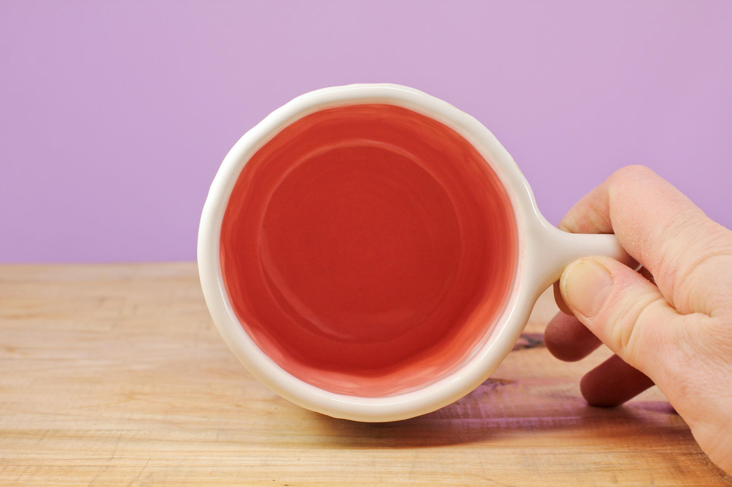 Stemmed Flower Mug-Pink #139- (13 oz.)