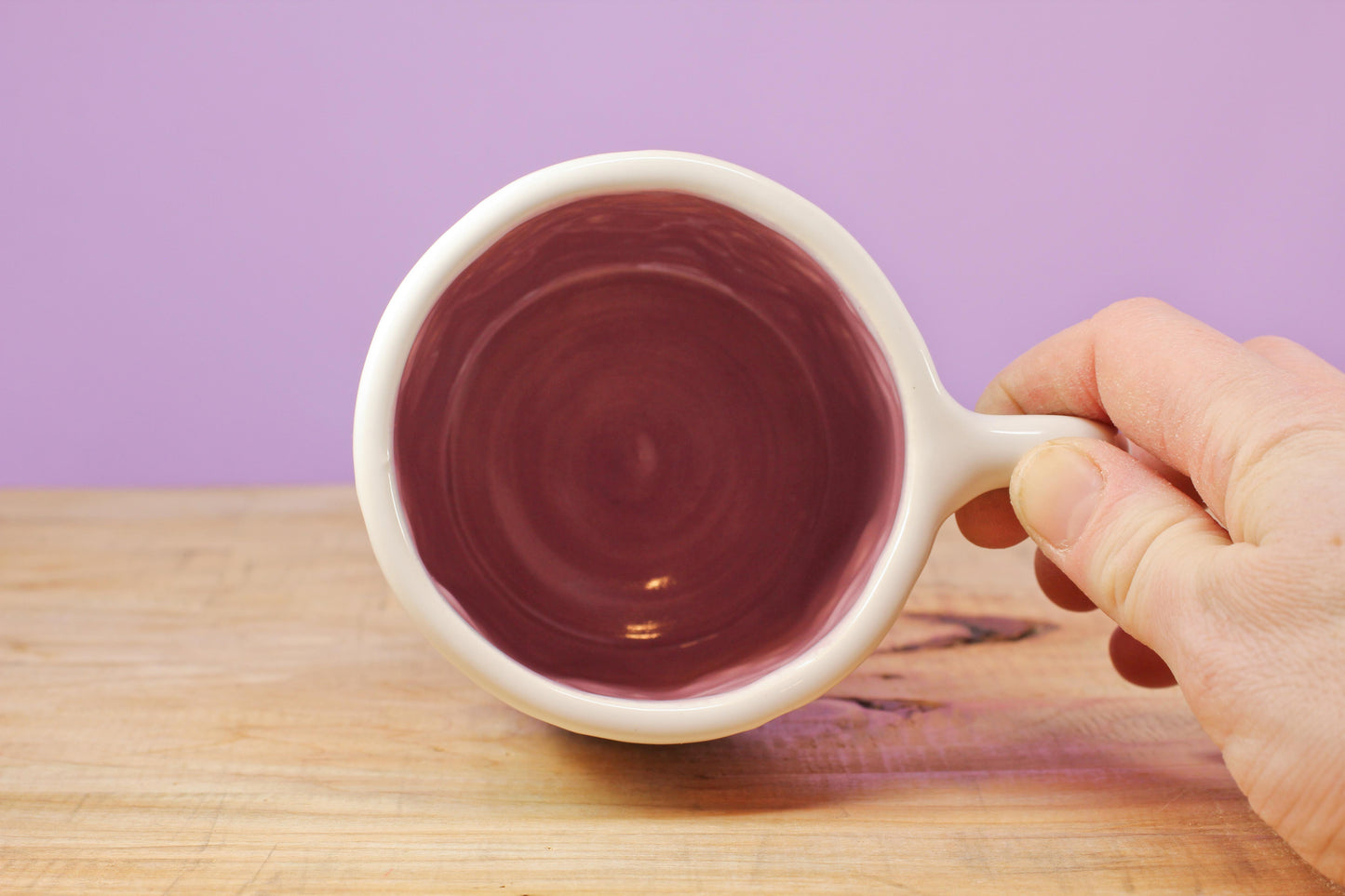 Stemmed Flower Mug-Purple #141- (12 oz.)