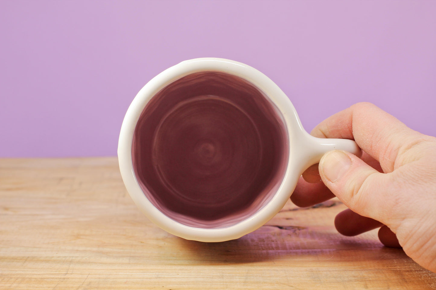 Stemmed Flower Mug-Purple #142- (9.5 oz.)