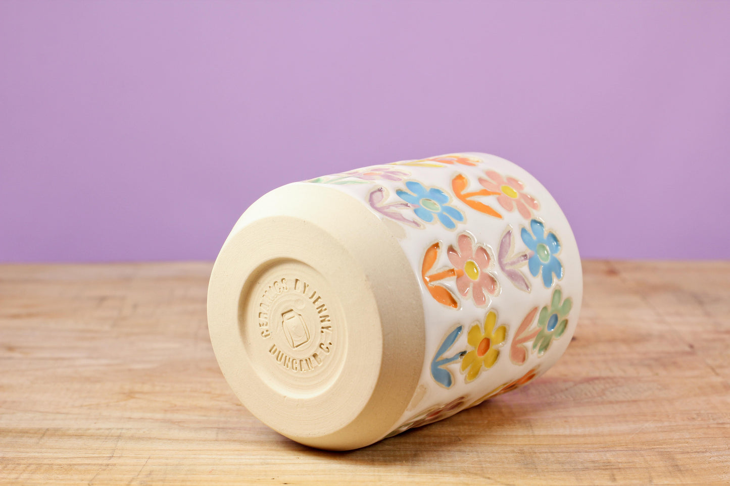 Stemmed Flower Tumbler-Purple #145- (8 oz.)