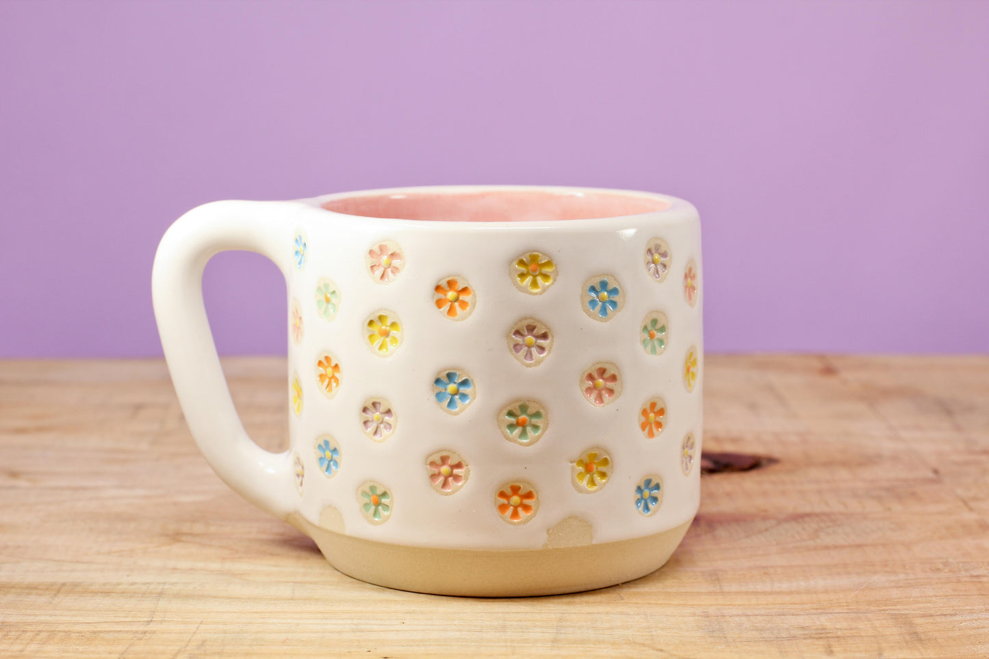 "Tiny Flower" Mug-Pink #147- (10.5 oz.)