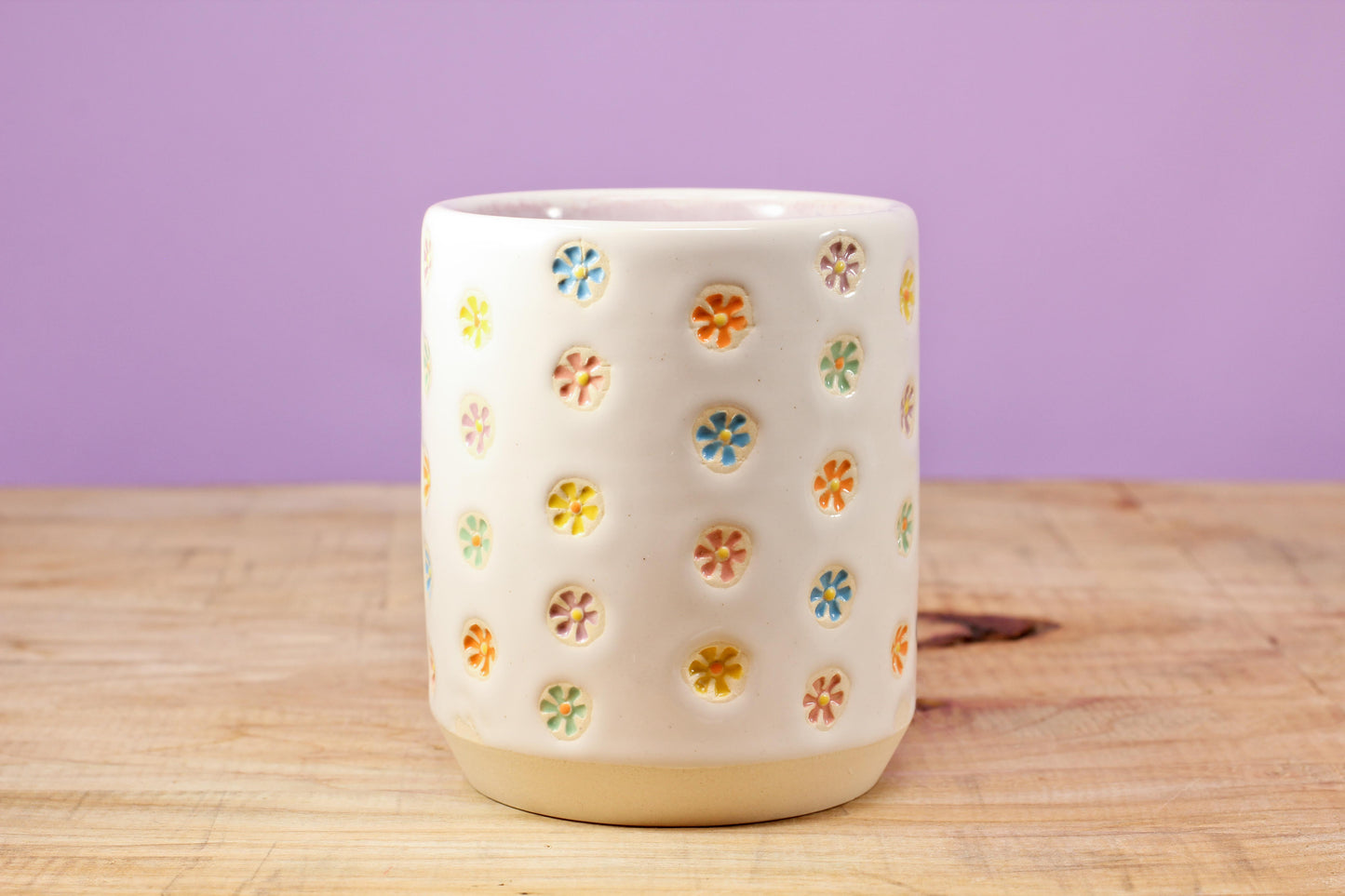 "Tiny Flower" Tumbler-Purple #151- (9 oz.)