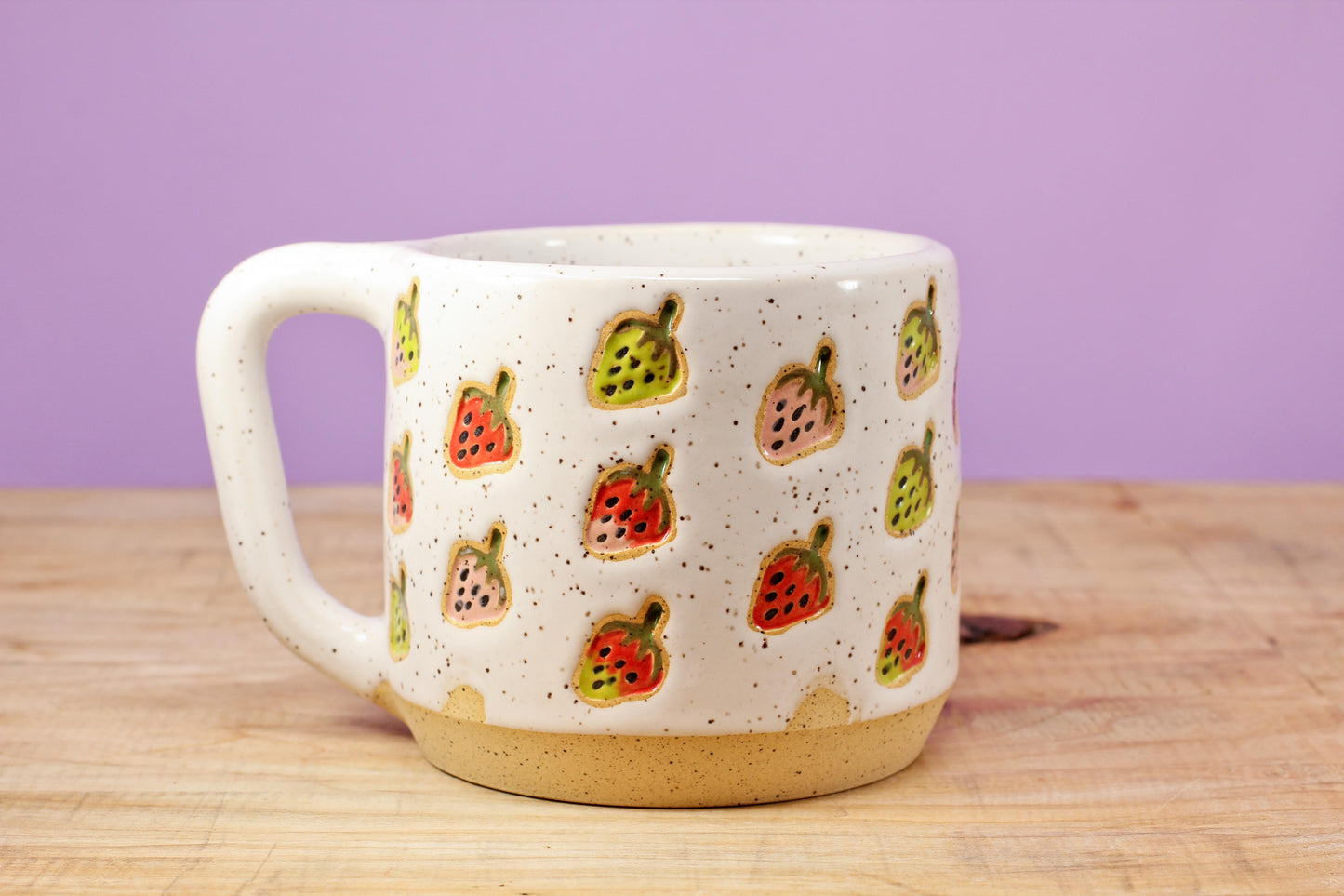 Strawberry Stamped Mug #155- (13 oz.)
