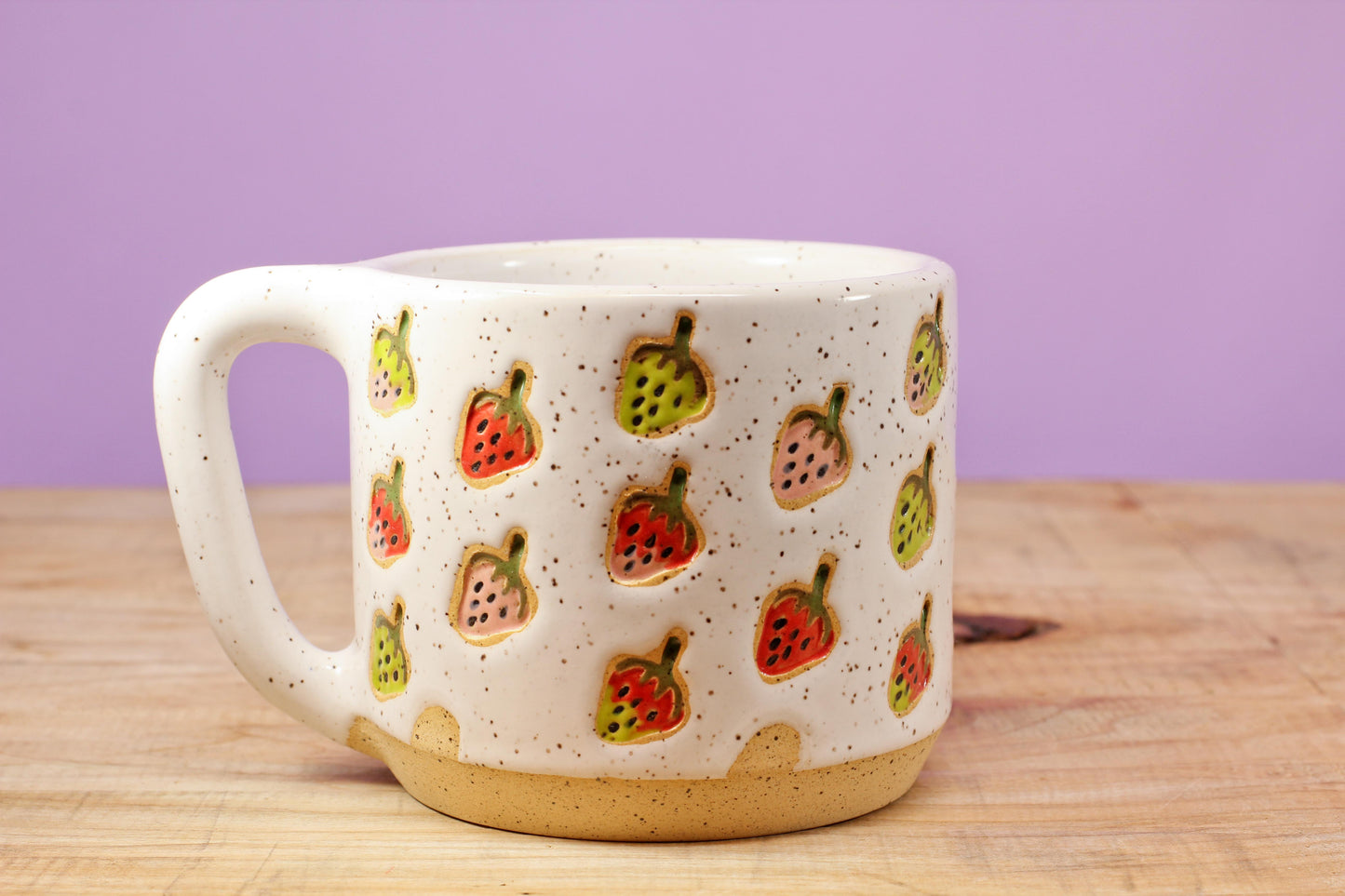 Strawberry Stamped Mug #156- (13 oz.)
