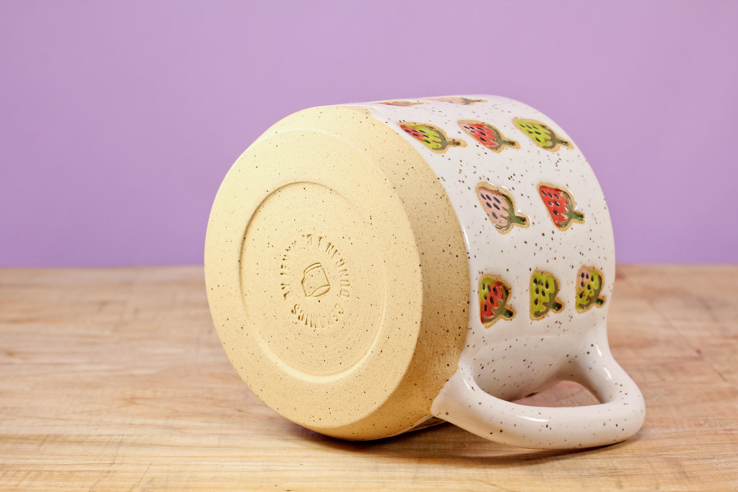 Strawberry Stamped Mug #156- (13 oz.)