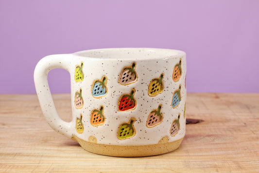 Strawberry Stamped Mug Rainbow #158- (12 oz.)