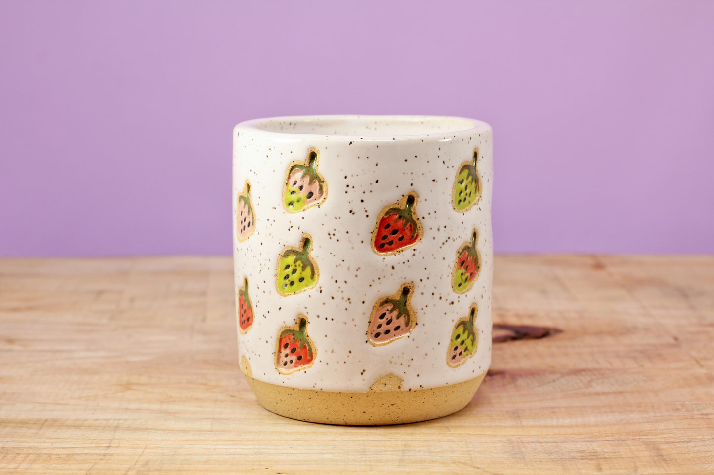 Strawberry Stamped Tumbler #161- (8.5 oz.)