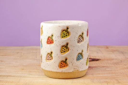 Strawberry Stamped Tumbler Rainbow #163- (9 oz.)