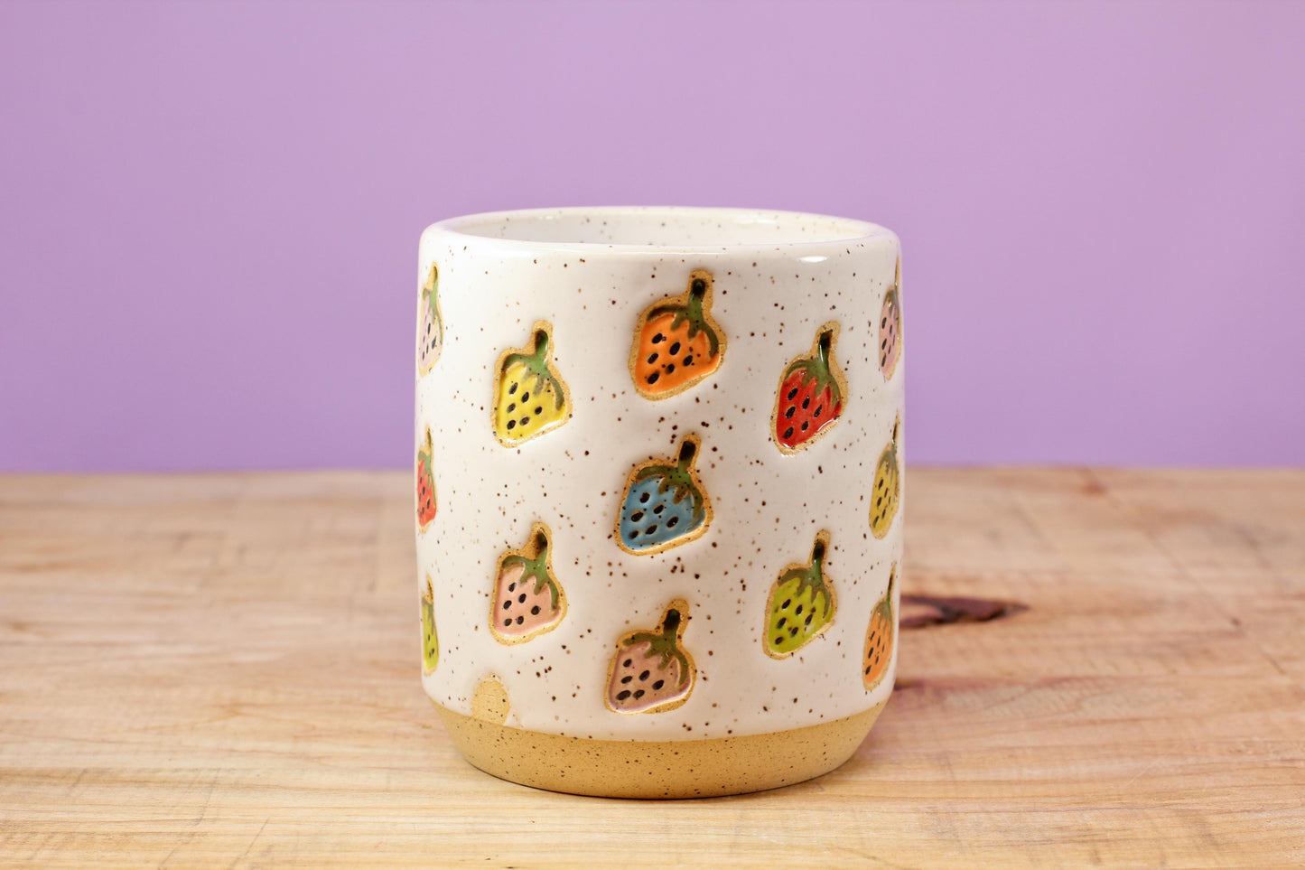 Strawberry Stamped Tumbler Rainbow #164- (9 oz.)