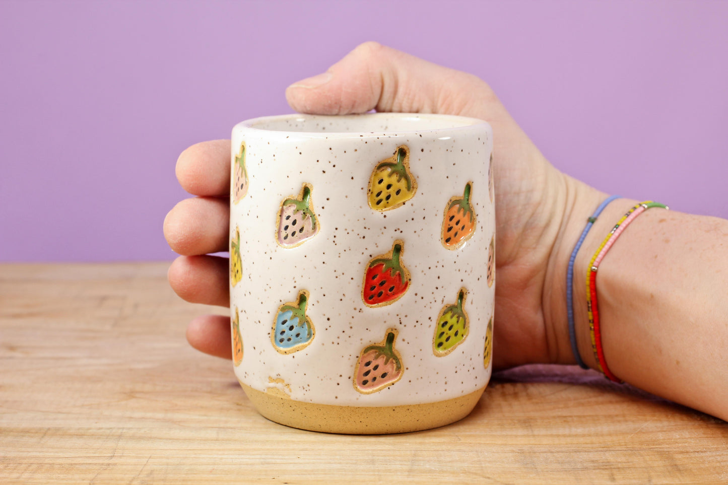 Strawberry Stamped Tumbler Rainbow #164- (9 oz.)