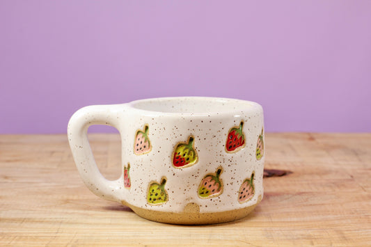 Strawberry Stamped MINI Mug #165- (6.5 oz.)