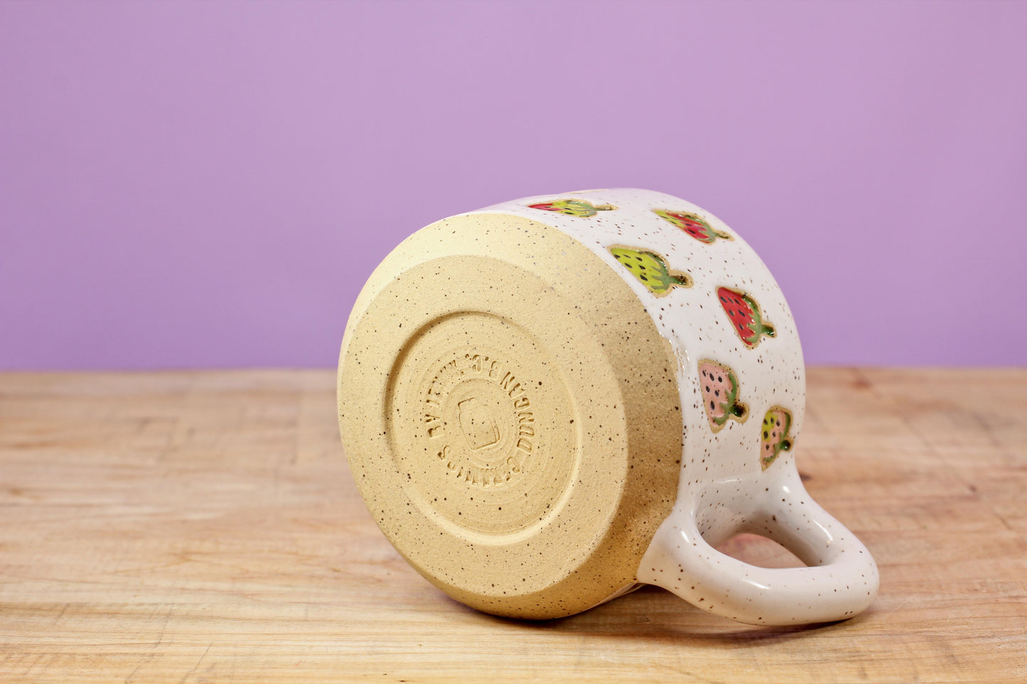 Strawberry Stamped MINI Mug #165- (6.5 oz.)