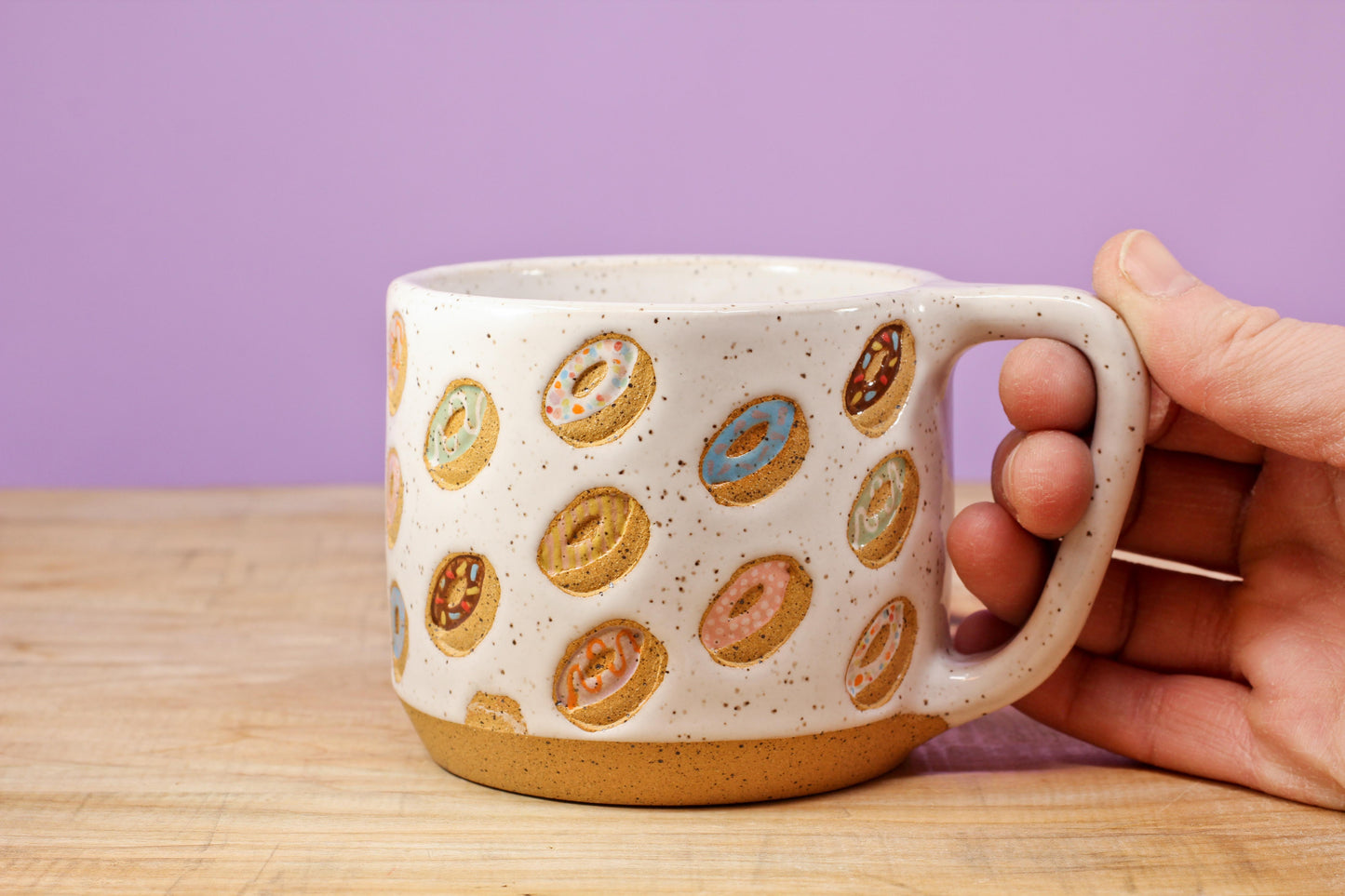 Donut Mug Speckled #175- (11.5 oz.)