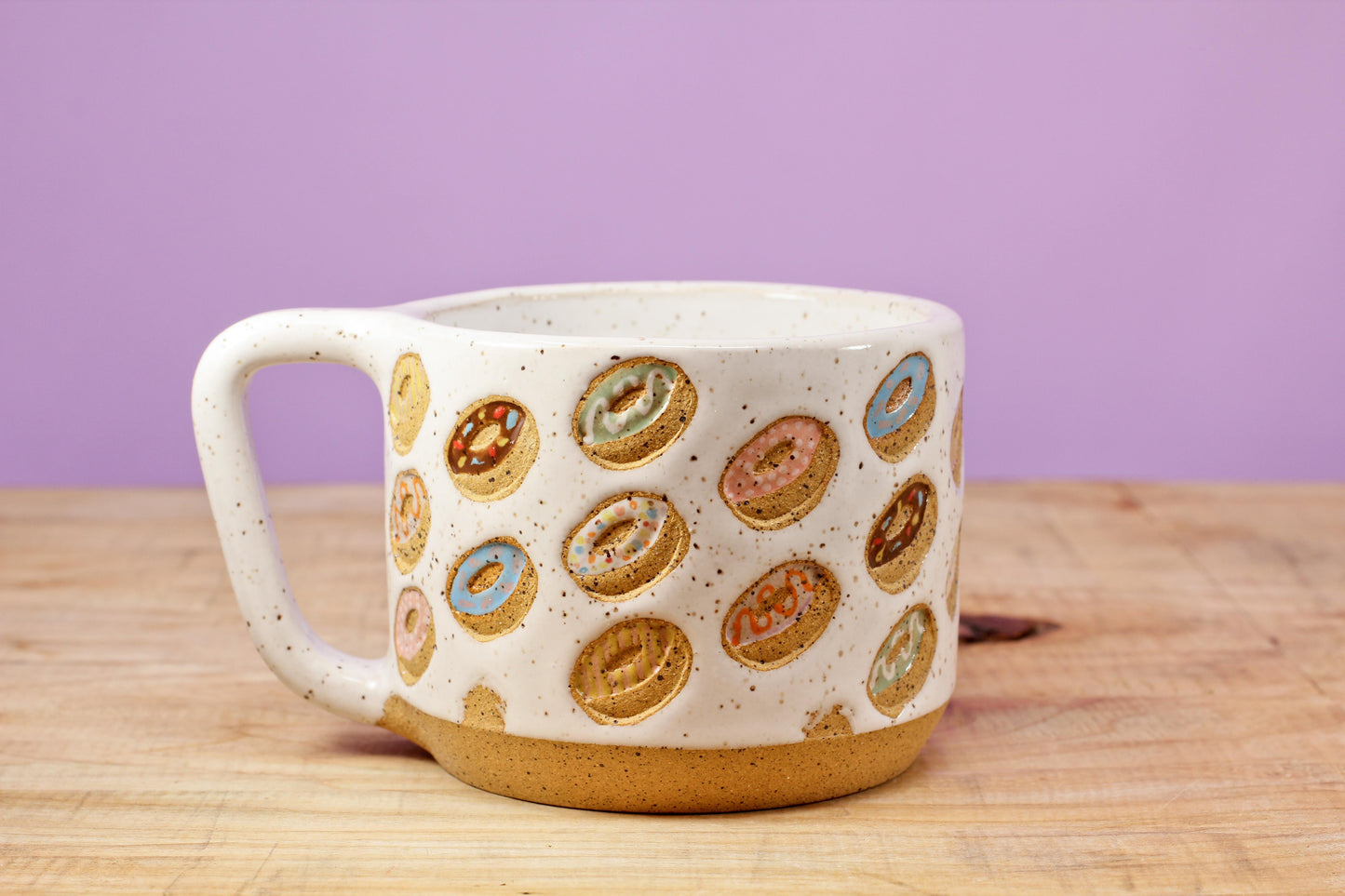 Donut Mug Speckled #176-(10.5 oz.)