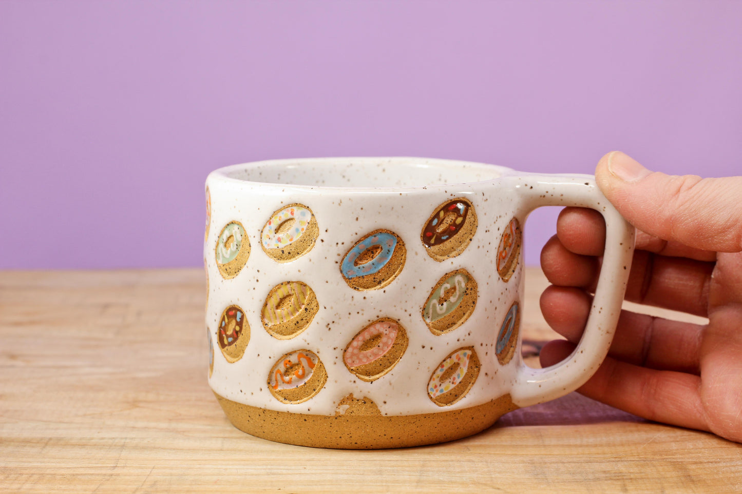Donut Mug Speckled #177- (10.5 oz.)