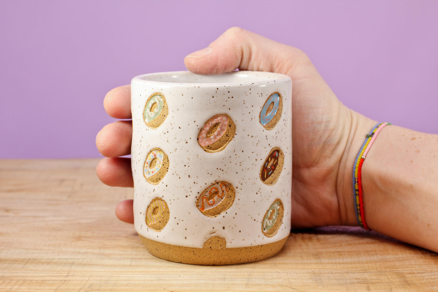 Donut Tumbler Speckled #179- (8.5 oz.)