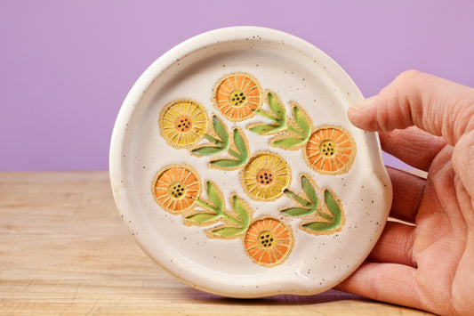 Spoon Rest- Flower Chain #184