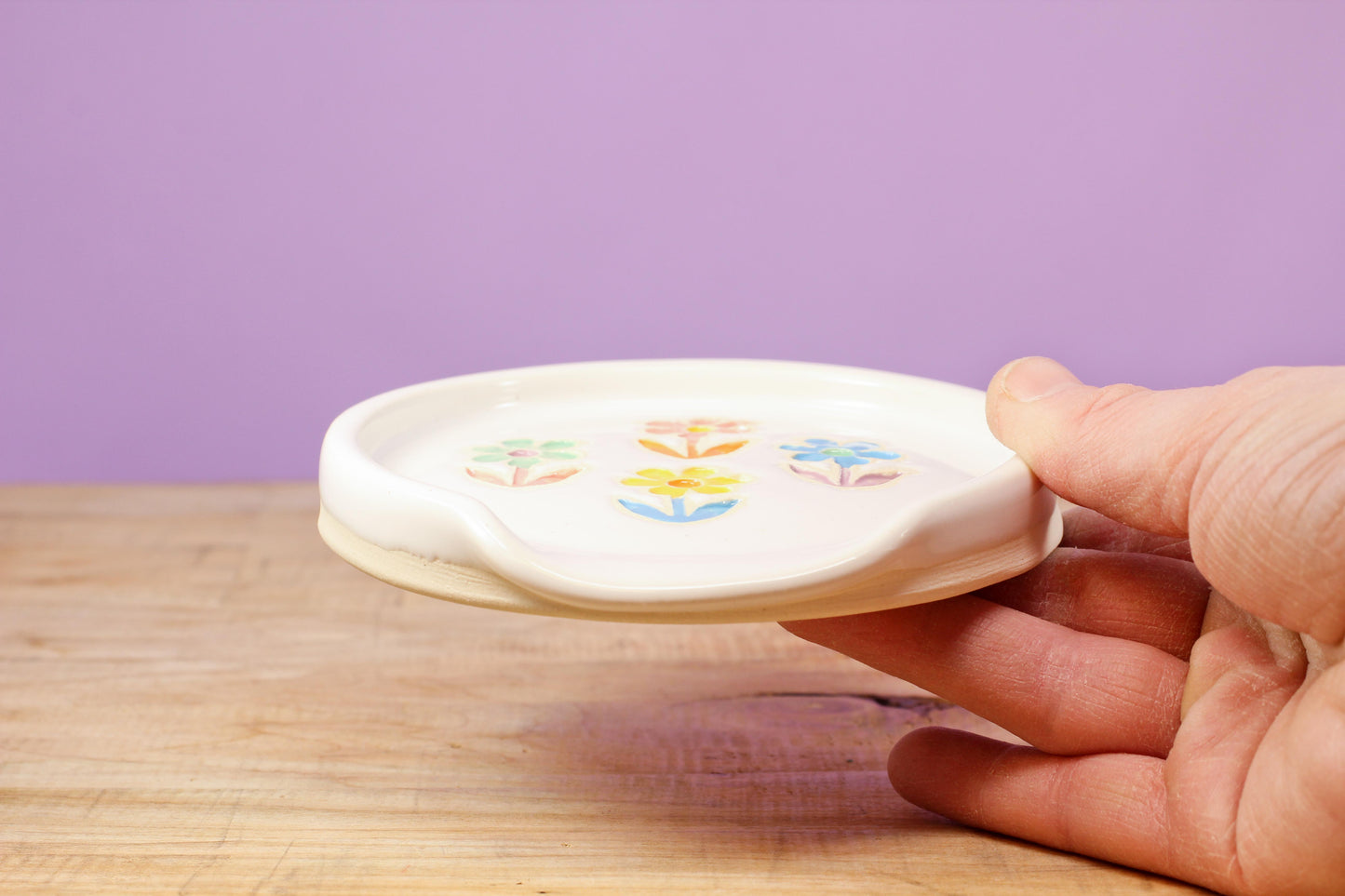 Spoon Rest- Stemmed Flower #191