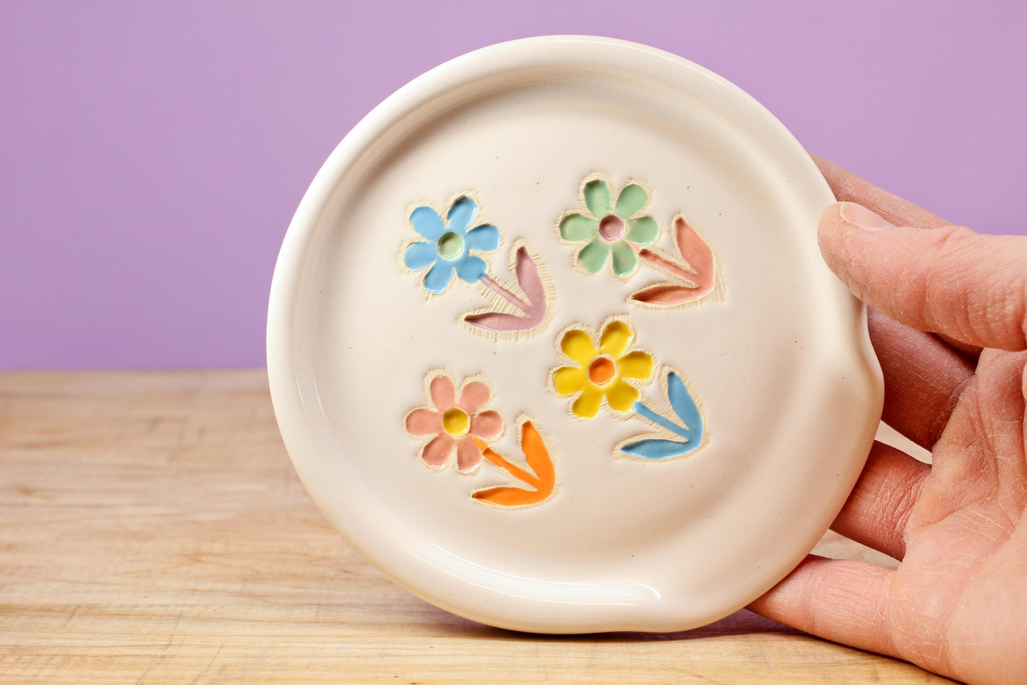 Spoon Rest- Stemmed Flower #192