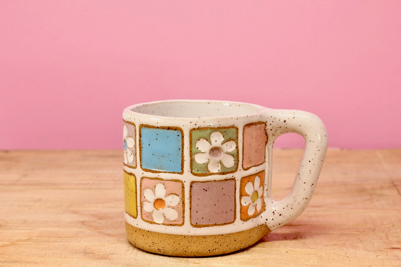 Flower Block MINI Mug #50- (6 oz.)