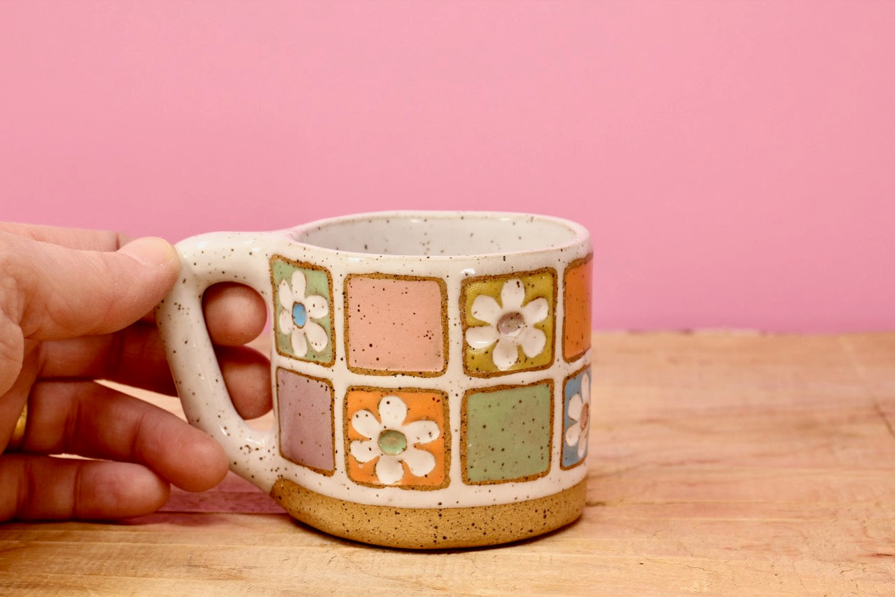 Flower Block MINI Mug #50- (6 oz.)