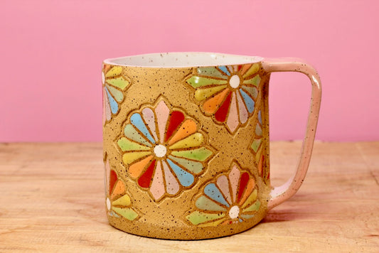 Dresden Quilt Mug-Pink #53- (12 oz.)