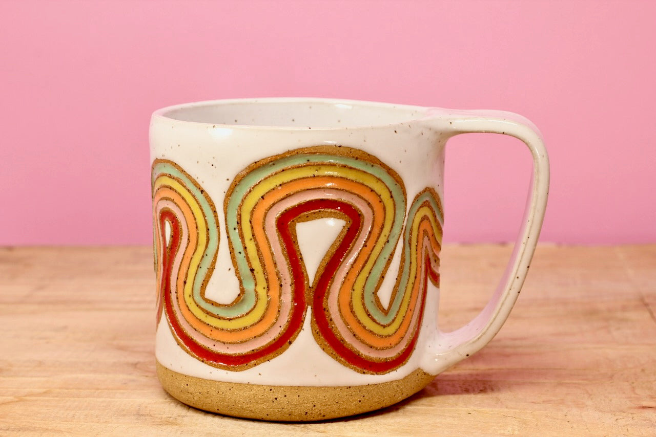 Ribbon Rainbow Mug #55- (12 oz.)