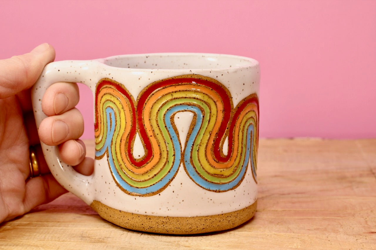 Ribbon Rainbow Mug #57- (12 oz.)
