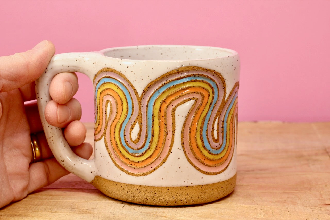 Ribbon Rainbow Mug #59- (12 oz.)
