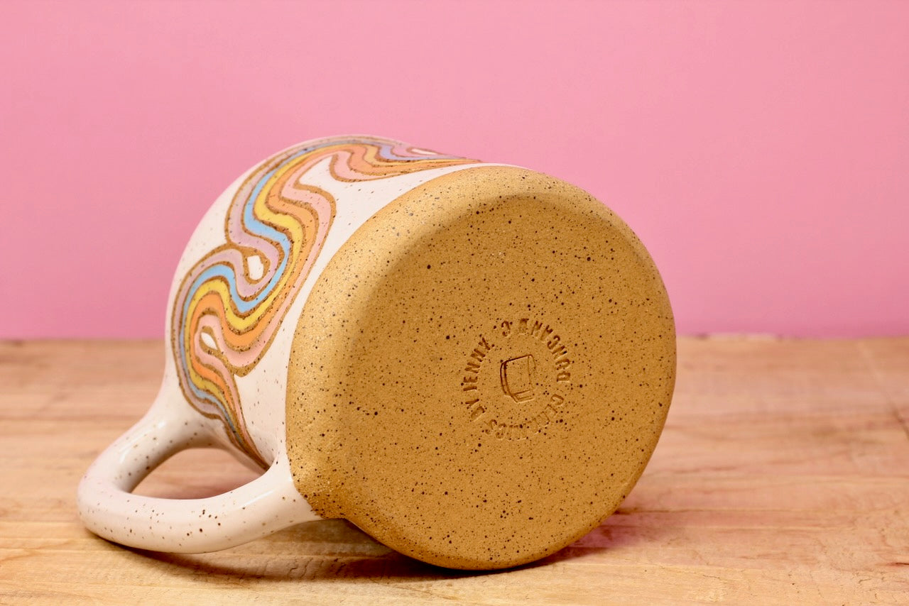 Ribbon Rainbow Mug #59- (12 oz.)