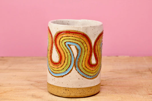 Ribbon Rainbow Tumbler #62-*SECOND*- (8 oz.)