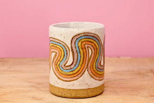 Ribbon Rainbow Tumbler #63-*SECOND*- (8 oz.)