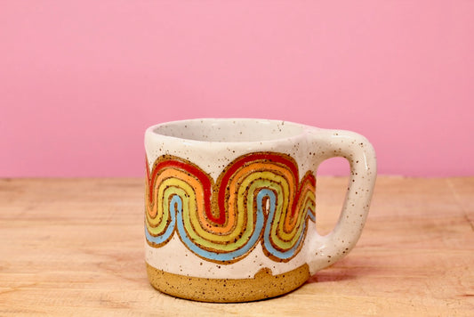 Ribbon Rainbow MINI Mug *SECOND* #65- (5.5 oz.)