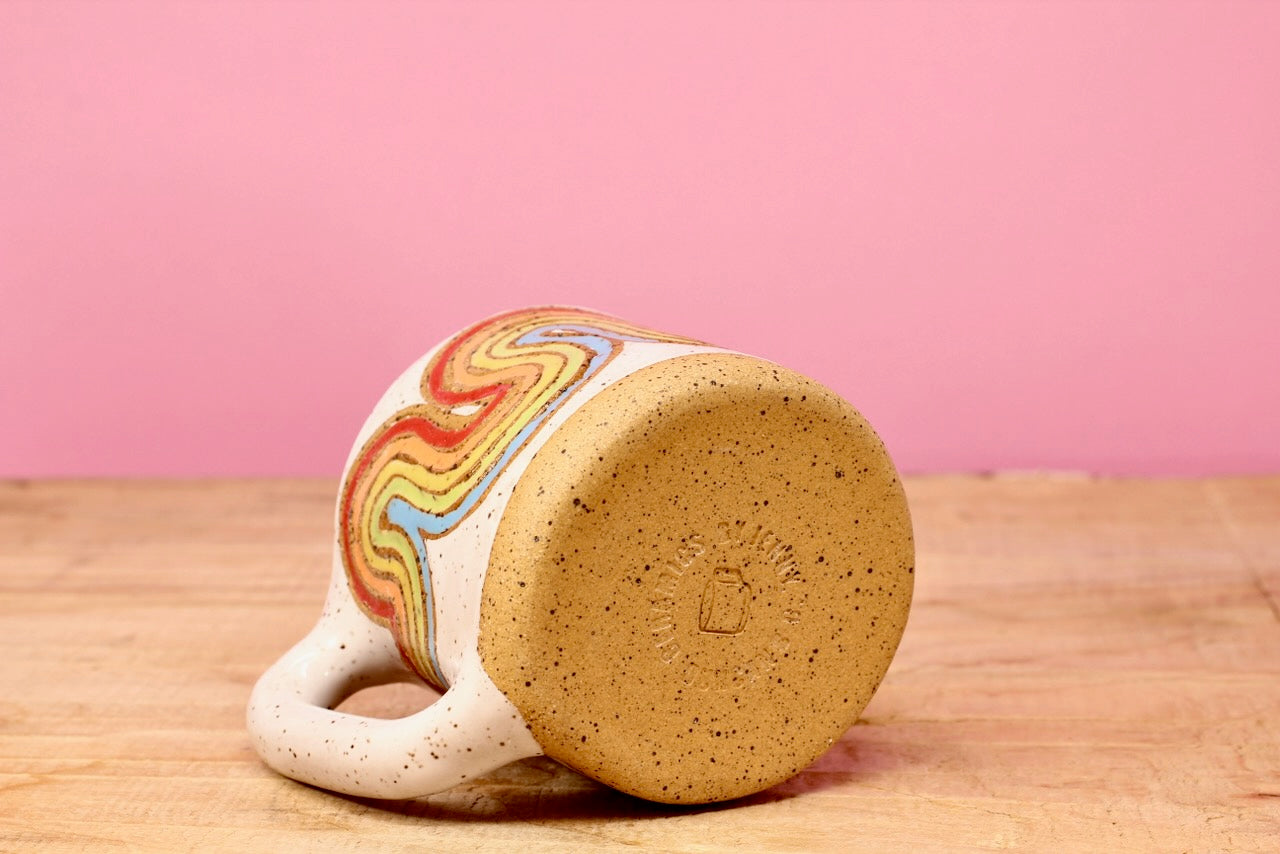Ribbon Rainbow MINI Mug *SECOND* #65- (5.5 oz.)