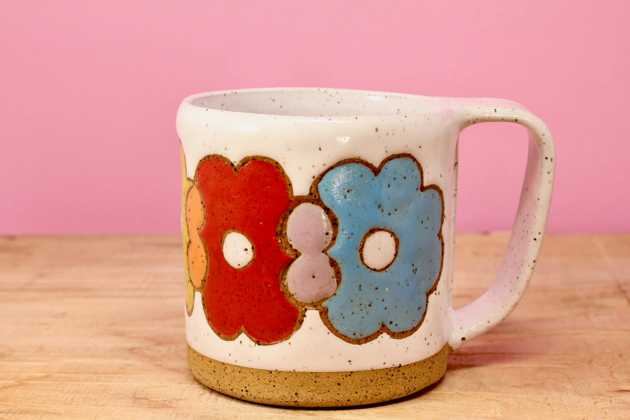 Flower Stack Mug #68-*SECOND* (12.5 oz.)