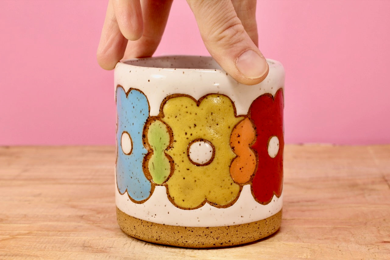 Flower Stack Mug #68-*SECOND* (12.5 oz.)