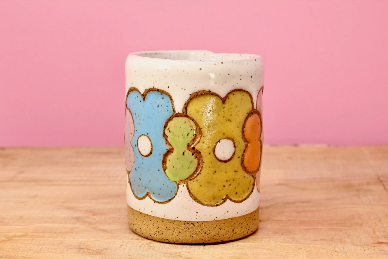 Flower Stack Tumbler #69-*SECOND* (8.5 oz.)
