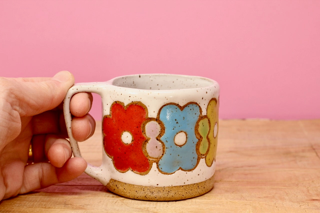 Flower Stack MINI Mug #72-*SECOND* (6 oz.)