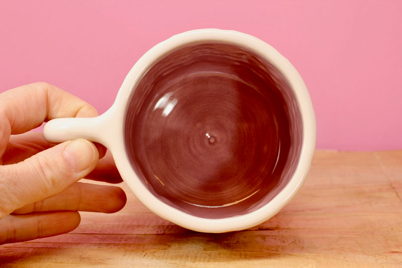 Stemmed Flower Mug-Purple #99- (13.5 oz.)